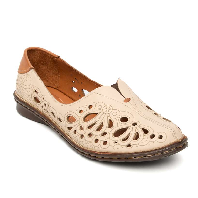 307-2104-1-bej-deri Мокасины жен.кожа-кожа бежевый